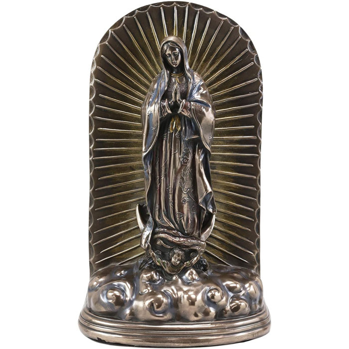 Our Lady Of Guadalupe Cremation Urn – Hand-Painted Alloy Urn For Ashes, 210 Cubic Inch